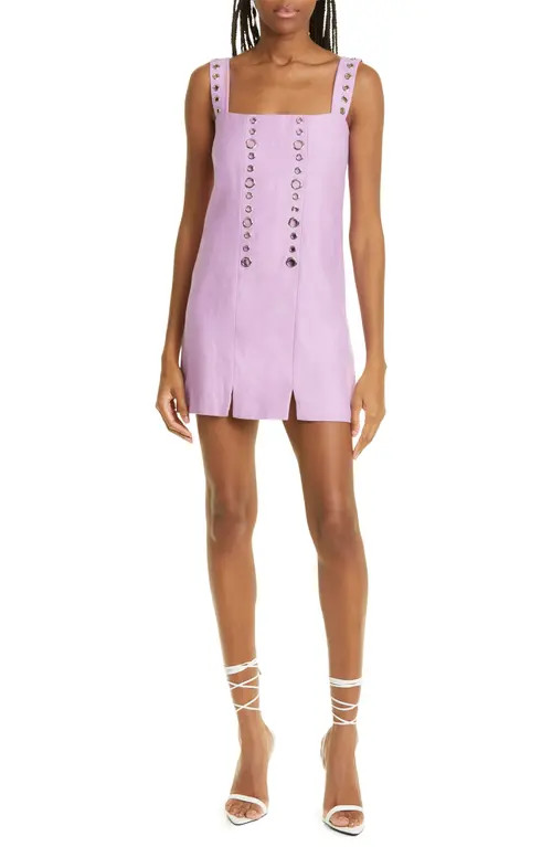 ALEXIS Micaela Grommet Detail Minidress in Lavender at Nordstrom, Size Small | Nordstrom