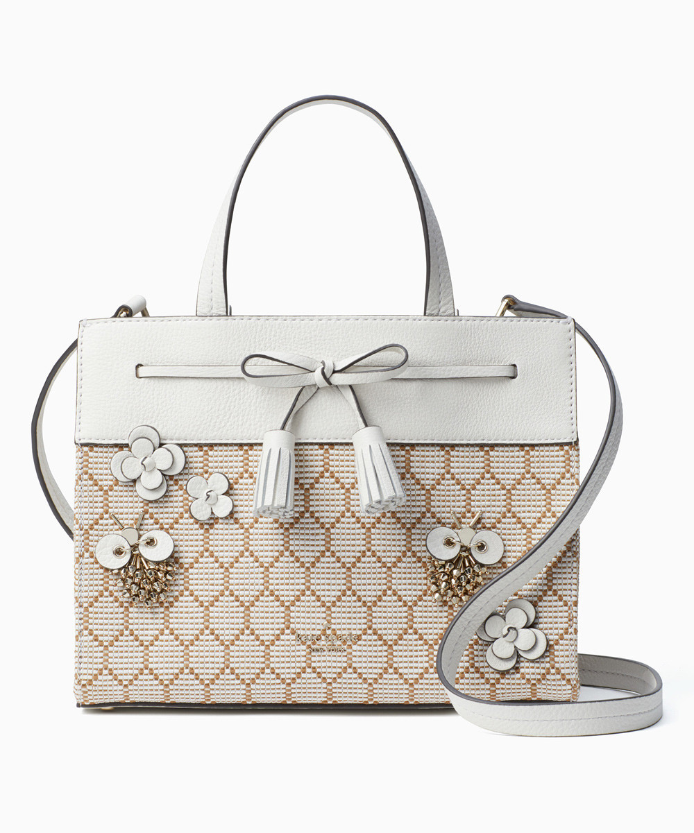 Kate Spade New York Women's Satchels Natural - Natural Hayes Bee Embellished Satchel | Zulily