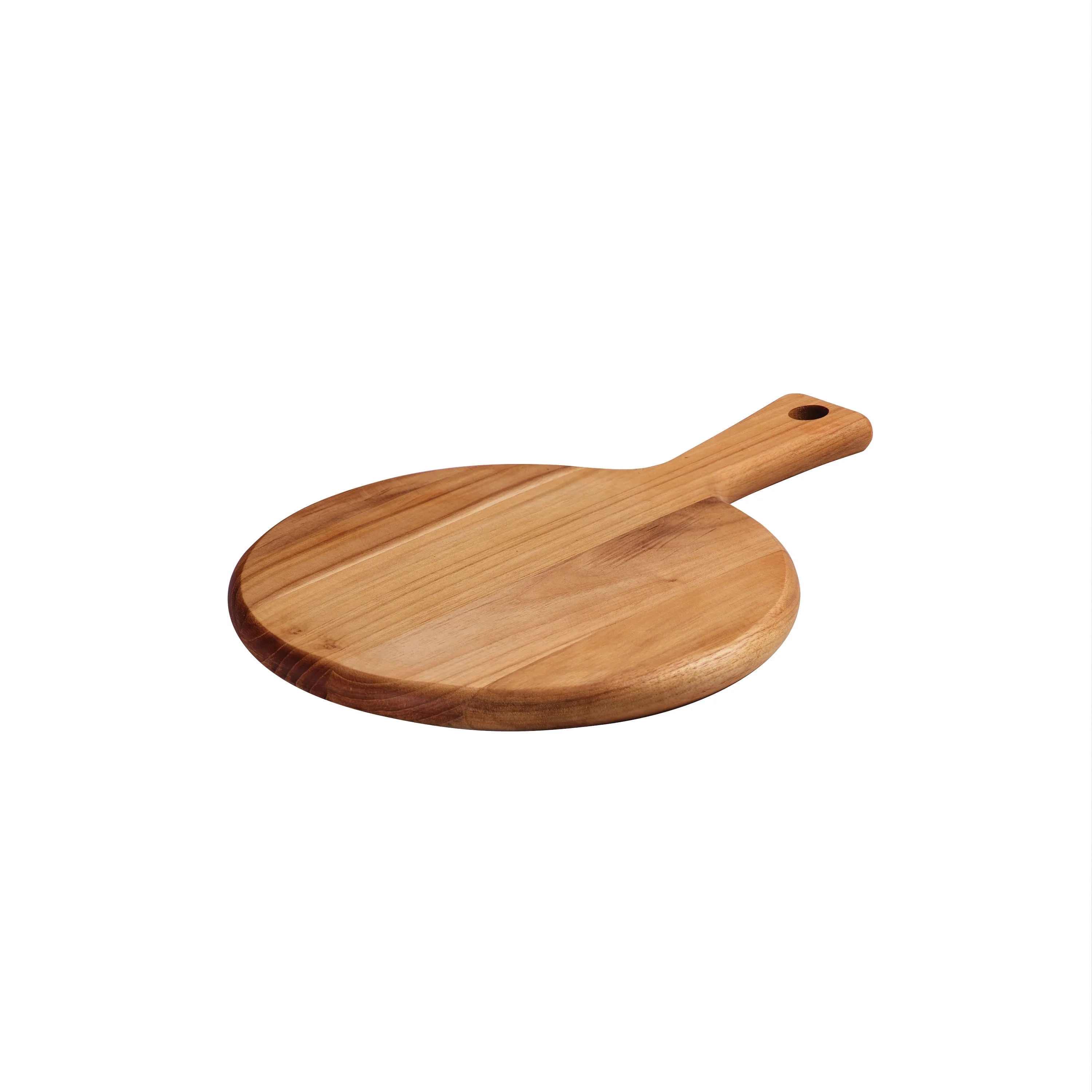 Tramontina 13.25 in x 9 in Teak Wood Round Cutting Board with Handle | Walmart (US)