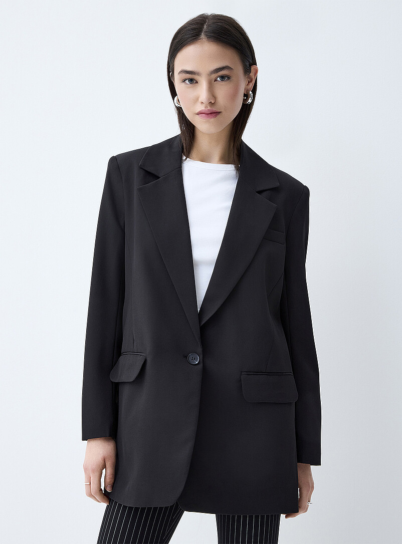 Oversized single-button blazer | Simons