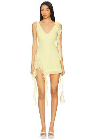 Myla Mini Dress in Baby Yellow | Revolve Clothing (Global)