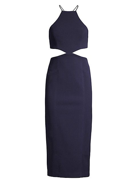 Betty Cutout Halter Midi-Dress | Saks Fifth Avenue