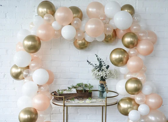 Blush Pearl Mix Balloon Garland- PUMP INCLUDED  Create Your Own Balloon Garland Arch/DIY Balloon ... | Etsy (US)