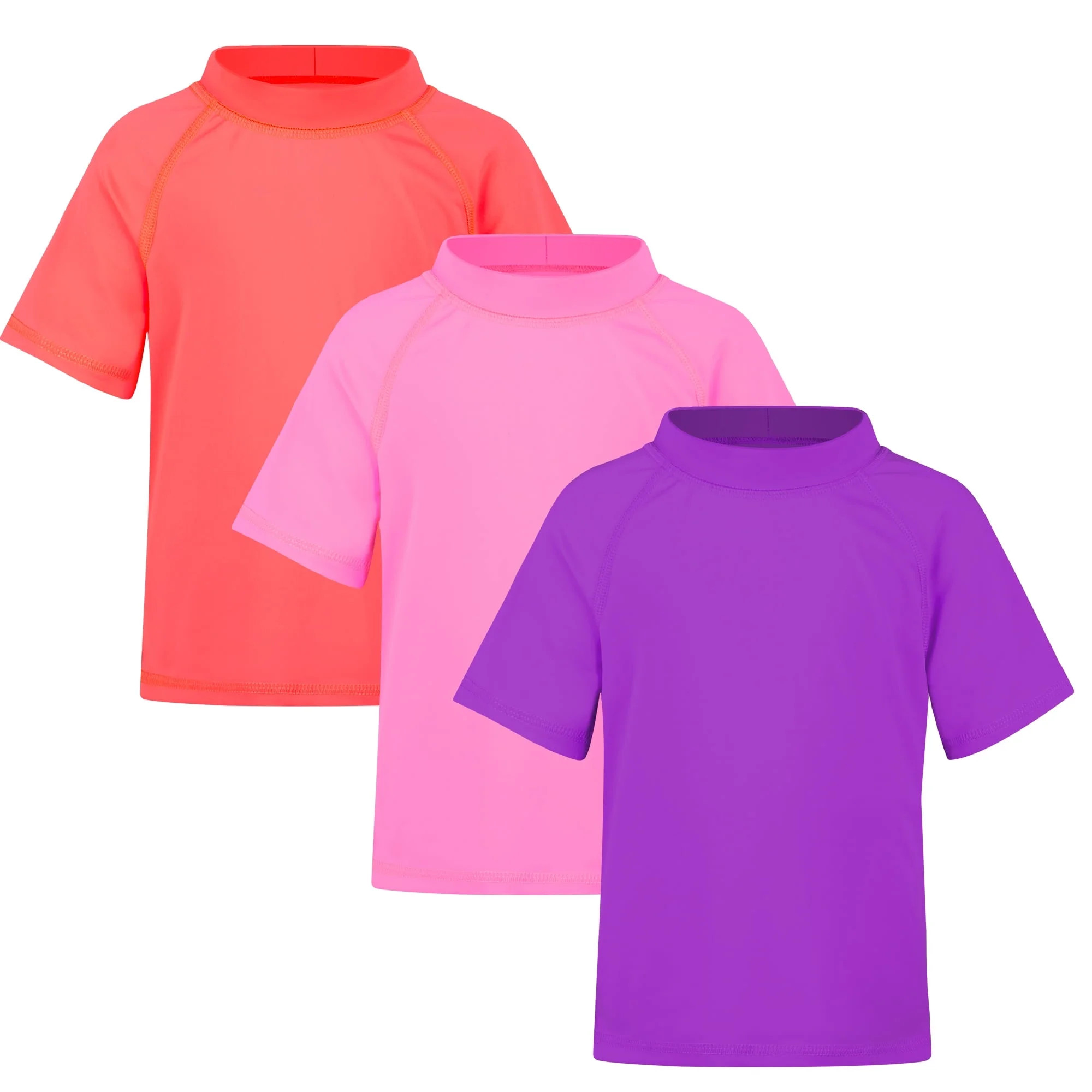 BIG ELEPHANT 3 Pack Kids Short Sleeve Rash Guard Shirt UPF 50+ Protection Swimwear Quick Dry Swim... | Walmart (US)