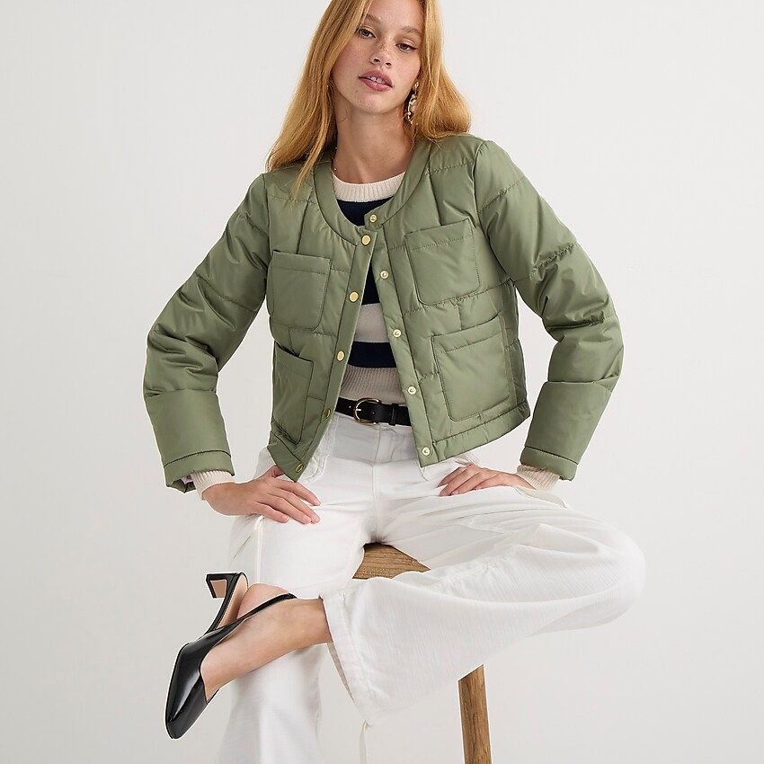 Quilted Louisa puffer lady jacket | J.Crew US