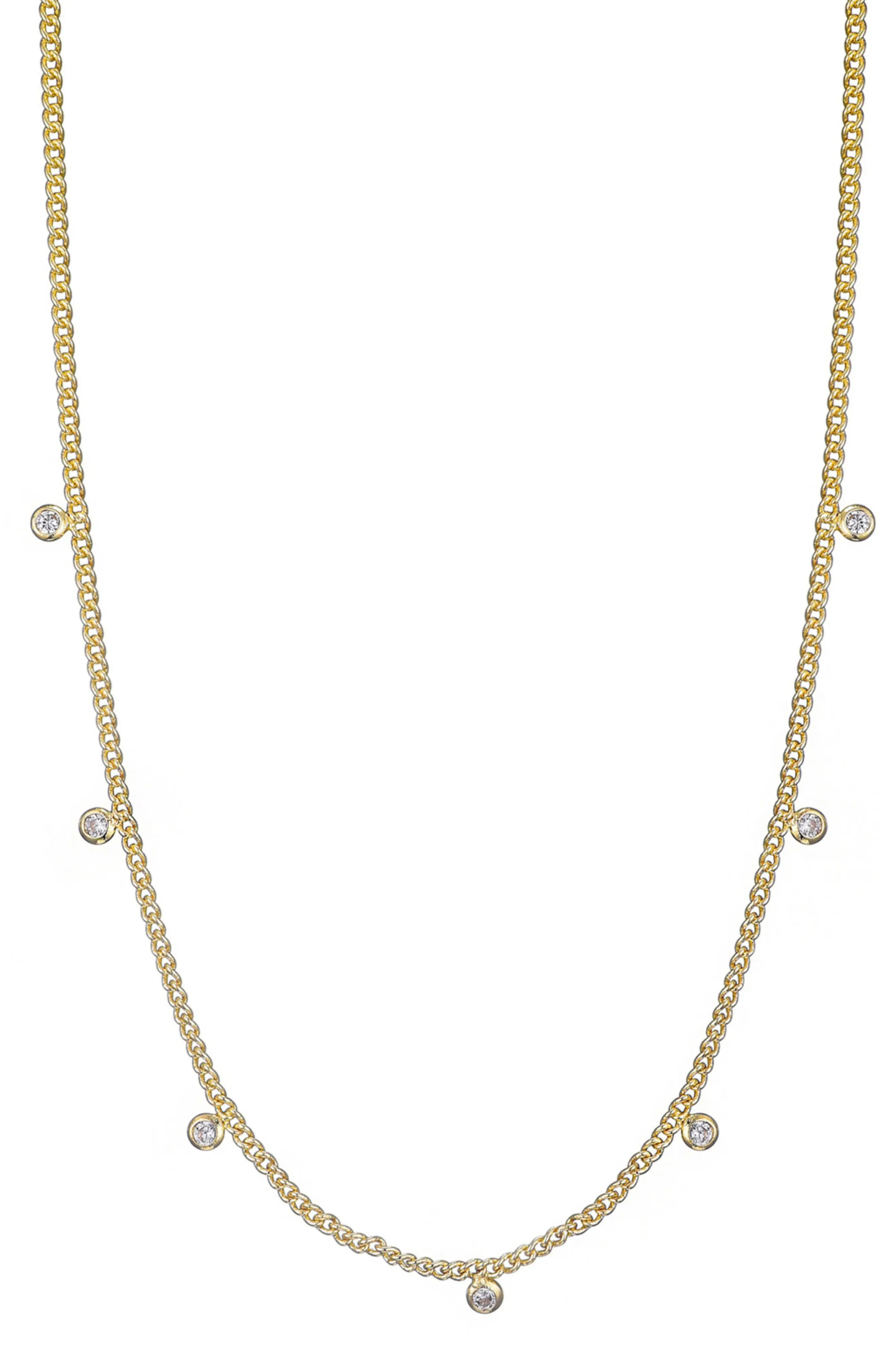 14K Gold Plated Cubic Zirconia Droplet Necklace (Women) | Nordstromrack | Nordstrom Rack