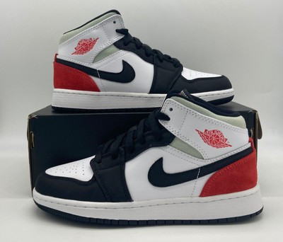 Nike Air Jordan 1 Retro Mid SE Union Red Spruce Mint BQ6931-100 Mens GS Size | eBay US