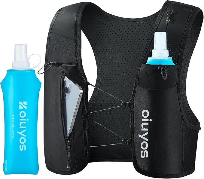 Running Vest for Women Men - Adjustable Chest Straps Running Hydration Vest with 500ml Soft Flask... | Amazon (US)