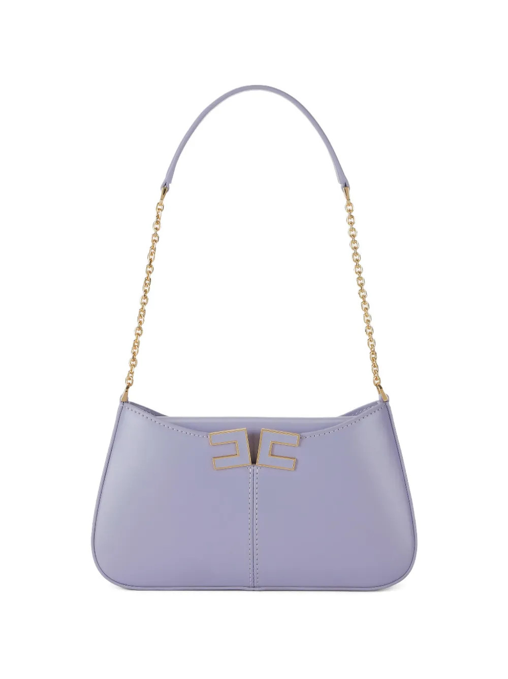 Elisabetta Franchi Borsa a Spalla Con Placca Logo | Viola | FARFETCH IT | Farfetch Global