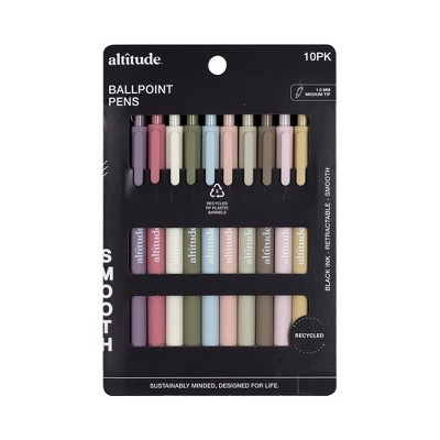 Altitude 10pk Ballpoint Pen Retractable Eucalyptus | Target