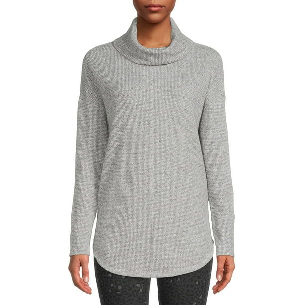 Time and Tru Women's Cowl Neck Waffle Tunic | Walmart (US)