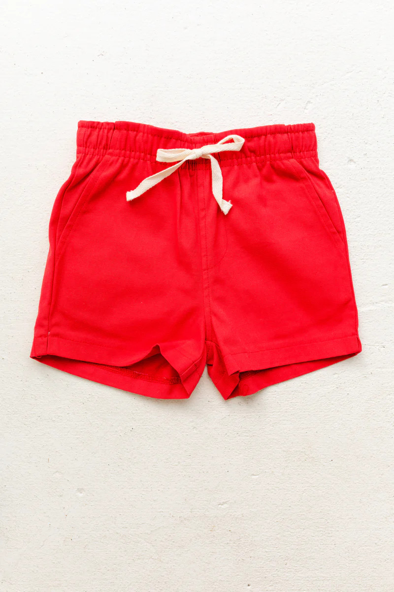JAMES SHORTS - RED | Little Paper Kids (US)