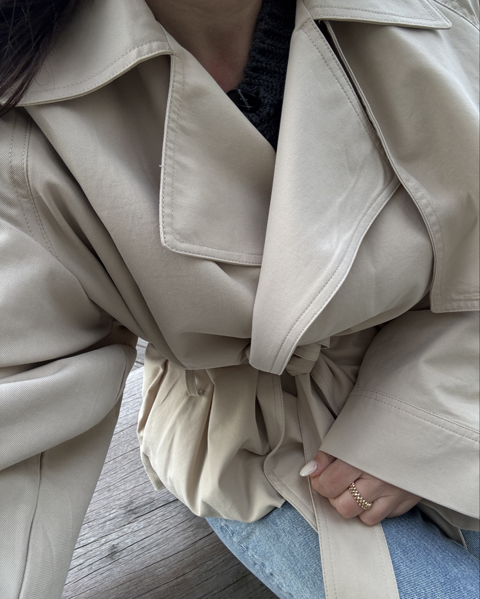 Obsessed with this high street cropped/ short trench coat 🤍 wearing xs

#LTKeurope #LTKluxury #LTKspring