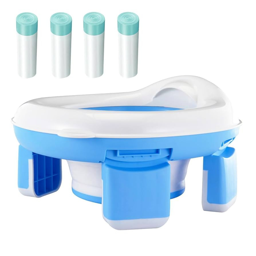 PandaEar Foldable Baby Potty with Travel Bag and 4 Storage Bags| Portable Travel Potty Training S... | Amazon (US)