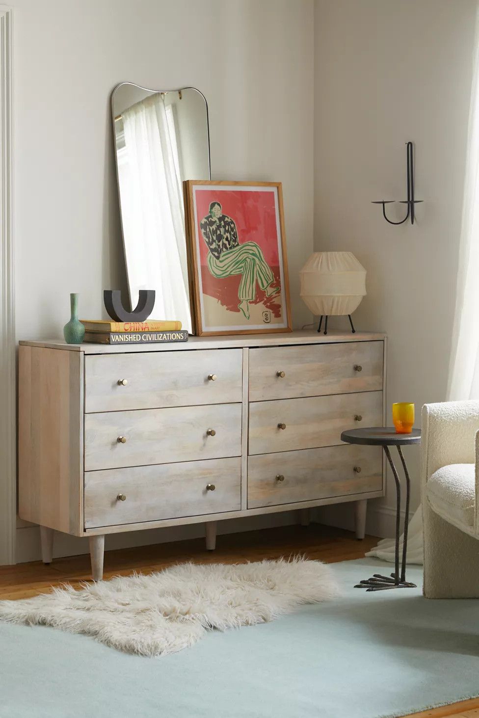 Amelia  Wooden 6-Drawer Dresser | Urban Outfitters (US and RoW)