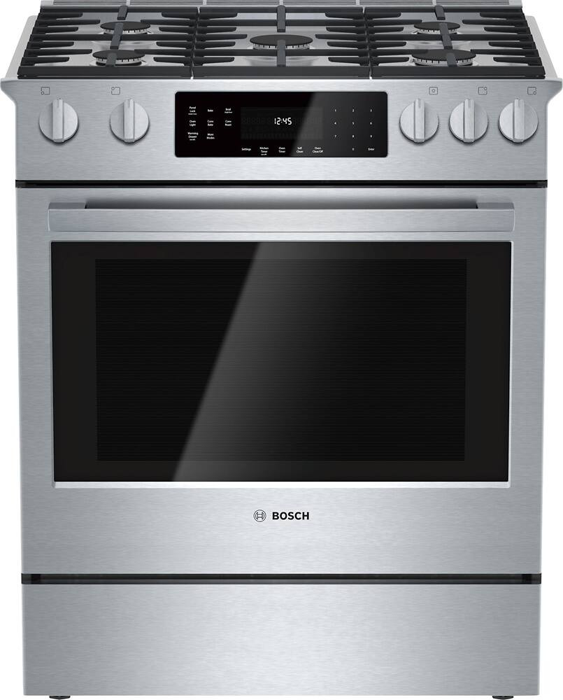 Bosch 800 Series 4.8 Cu. Ft. Self-Cleaning Slide-In Gas Convection Range Stainless steel HGI8054U... | Best Buy U.S.