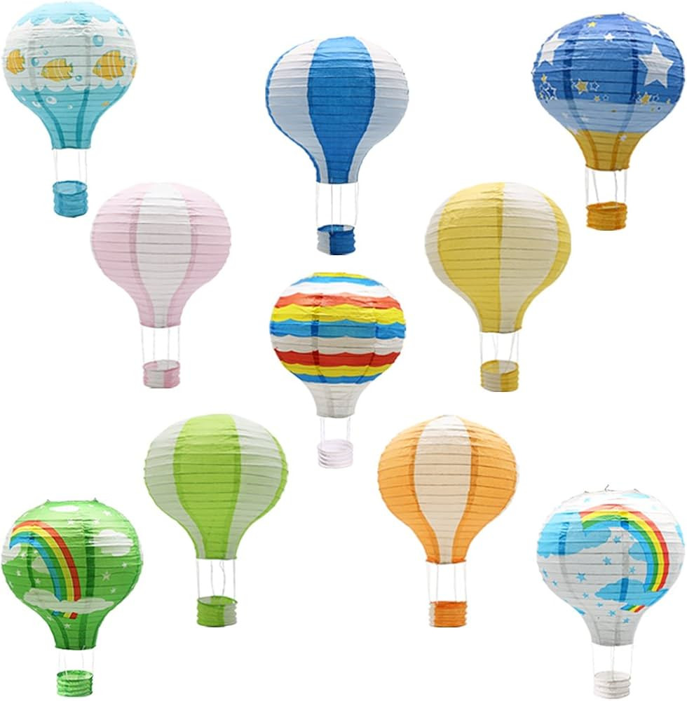 Hanging Hot Air Balloon Paper Lanterns, Reusable Chinese Japanese Party Ball Lamps Decorations We... | Amazon (US)