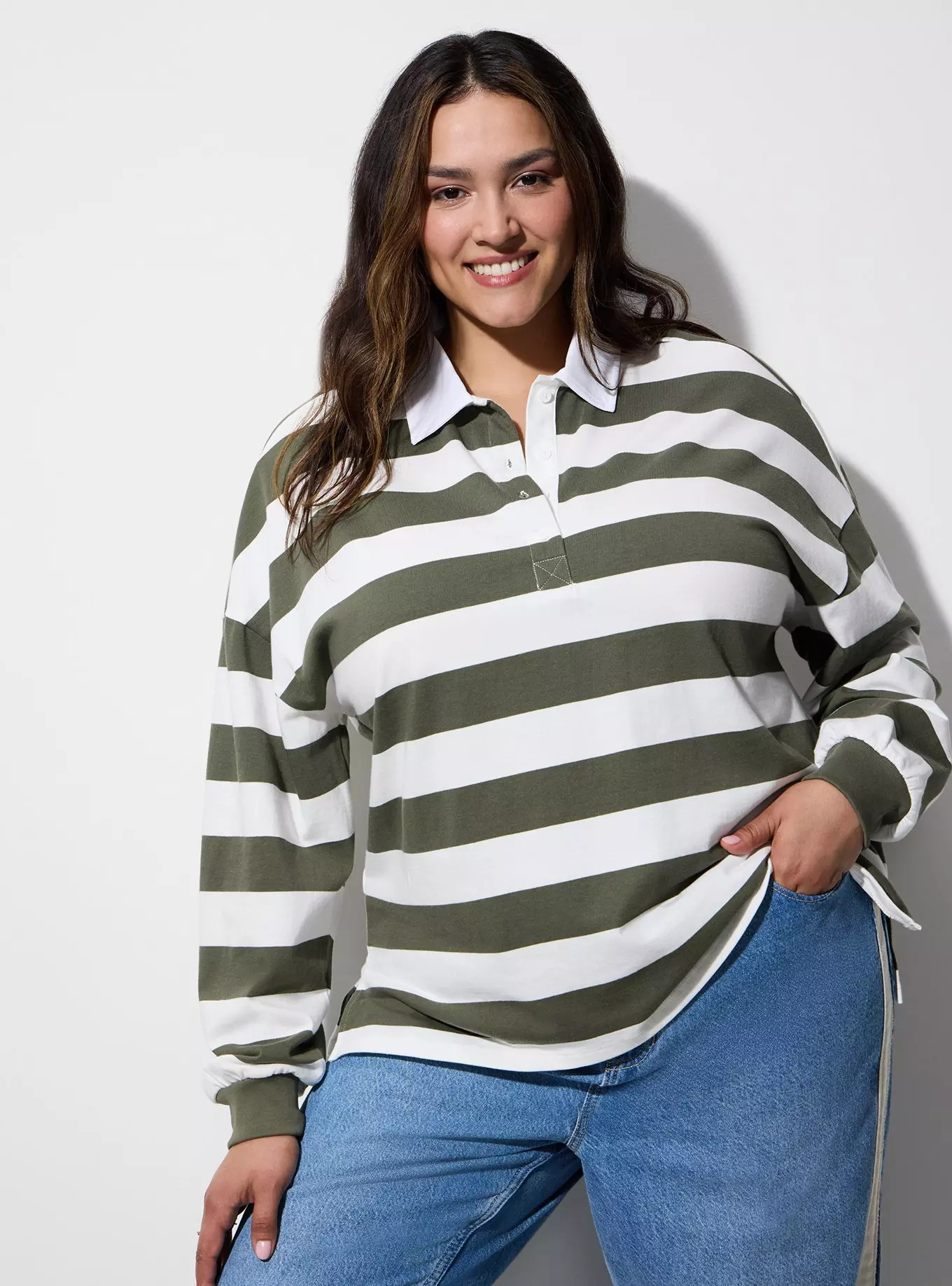 LoveSick Long Sleeve Rugby Top | Torrid (US & Canada)