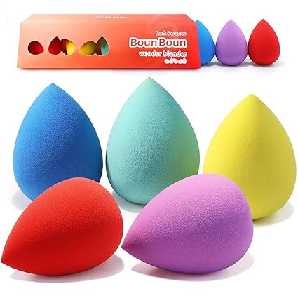 BEAKEY Makeup Sponge 5 Pcs Set, Latex-Free Boun Boun Beauty Sponge for Blending, Makeup Sponges f... | Amazon (US)