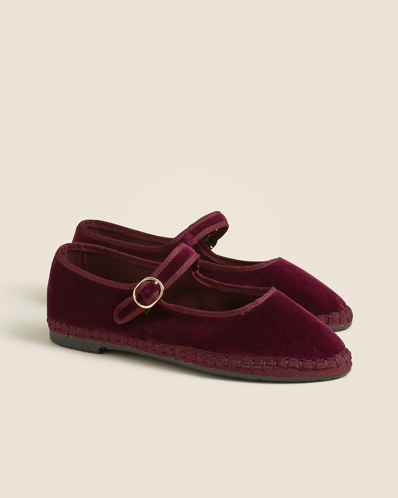 Flabelus X J.Crew Mary Jane espadrilles in velvet | J. Crew US