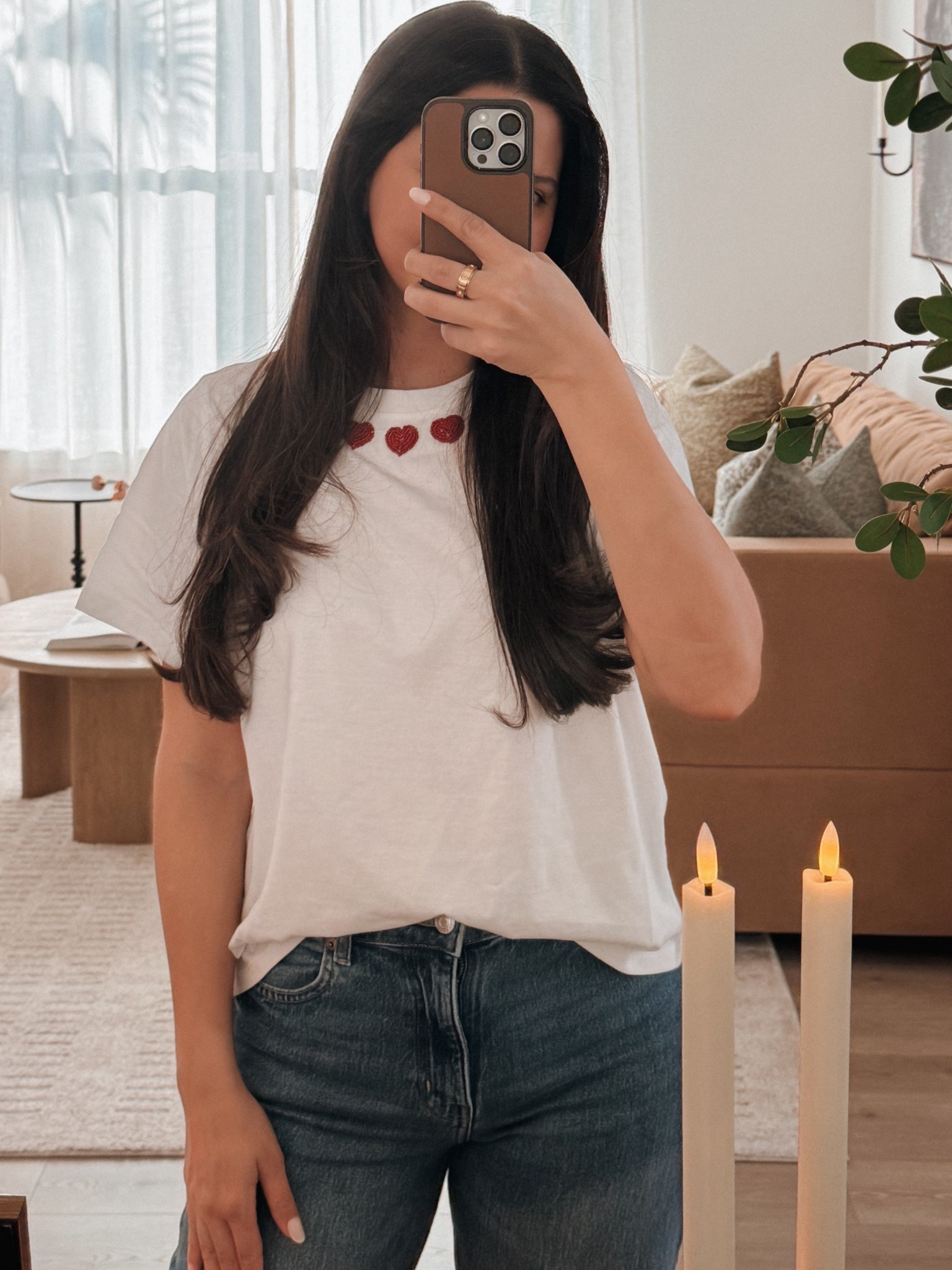 New favorite Target t-shirt ❤️ the heart collar is too cute! Ordered my normal size. 

#LTKootd