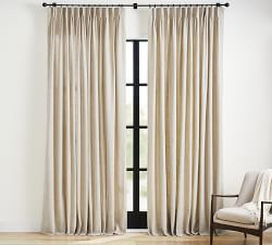 Emery Linen Pinch Pleat Curtain | Pottery Barn (US)