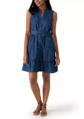 Women's Sleeveless Denim Shirtdress | Belk