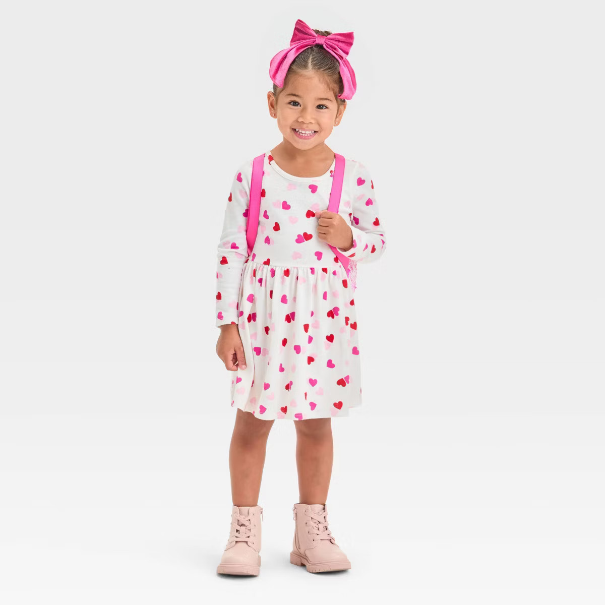 Toddler Girls' Printed Long Sleeve Dress - Cat & Jack™ | Target