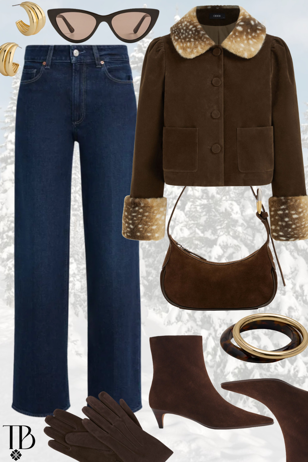 Snowy chic meets timeless neutrals ❄️🤎 Luxe suede, rich chocolate tones, and classic denim create an effortlessly elevated winter look — perfect for cold-weather getaways, cozy city days, and après-ski style.

 

 #LTKdayinmylife #LTKootd #LTKTravel