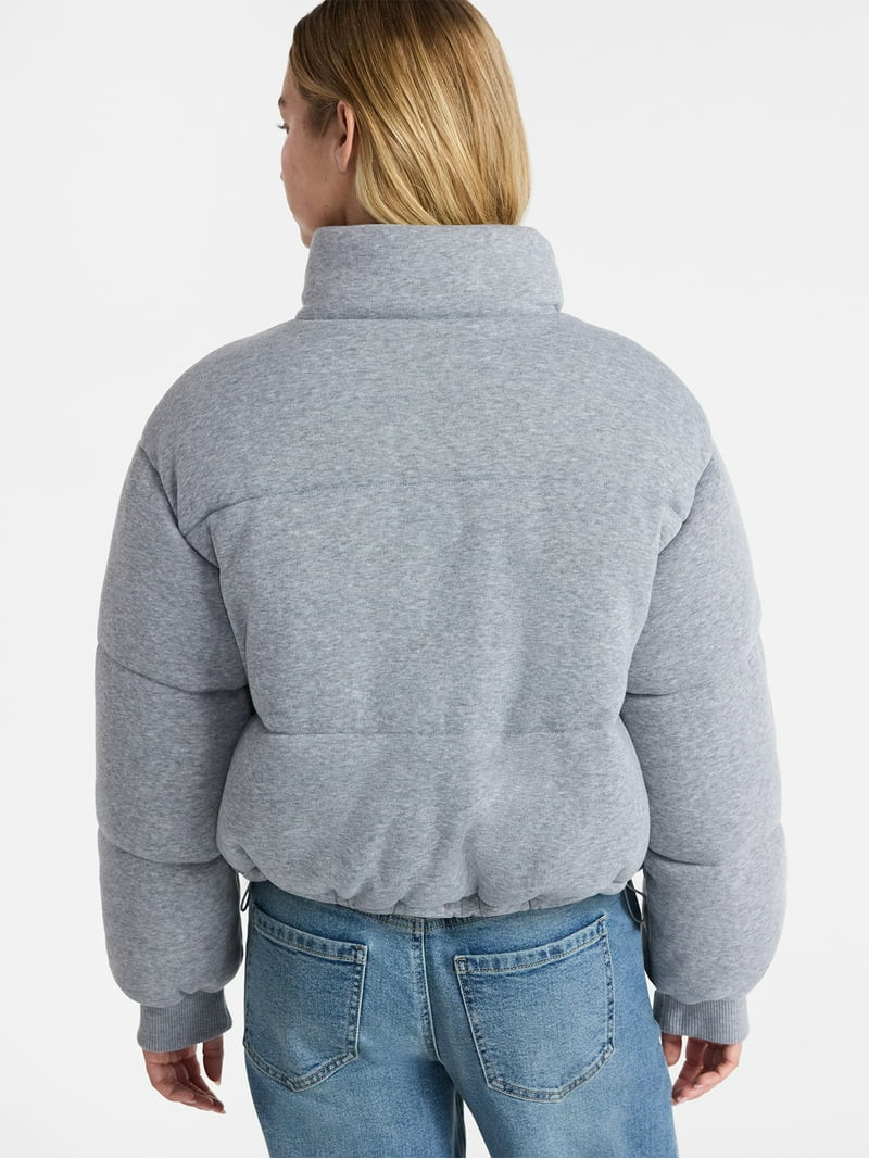 No Boundaries Knit Puffer Jacket, Women's | Walmart (US)