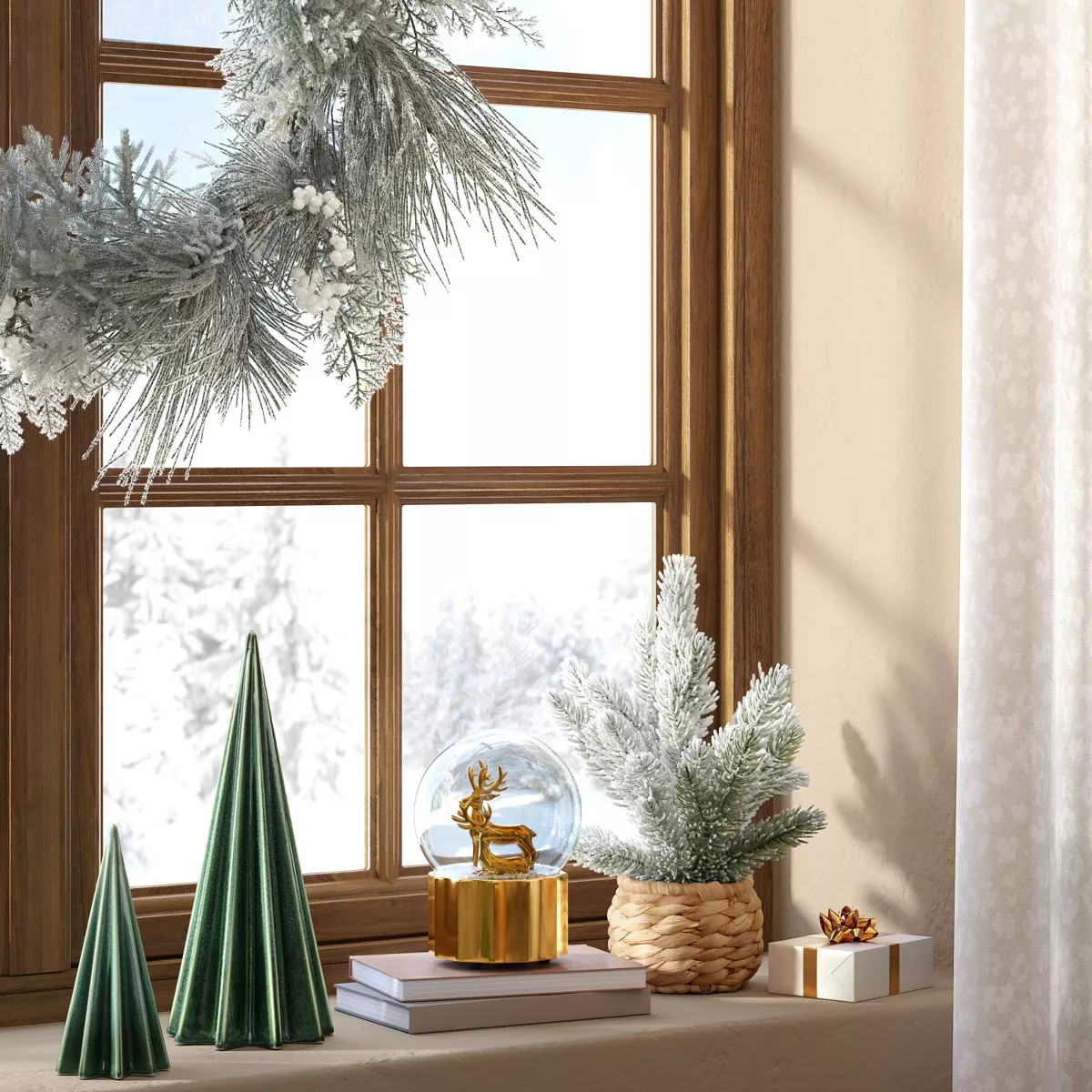 Christmas Small Faceted Ceramic Tree Green - Threshold™ | Target