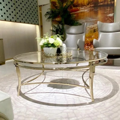 Smooth and Luxurious Glass Coffee Table | Wayfair North America