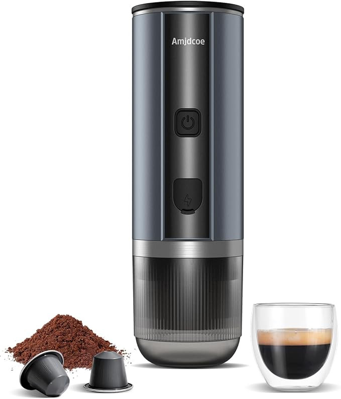 Portable Espresso Maker, 20 Bar Electric Espresso Machine for Travel, Camping, Rechargeable USB-C... | Amazon (US)