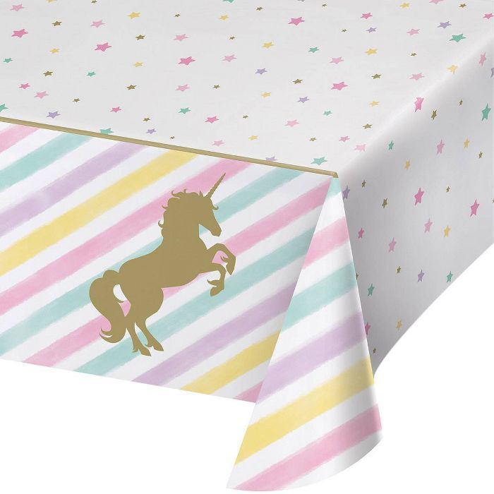 3ct Sparkle Unicorn Plastic Tablecloths | Target