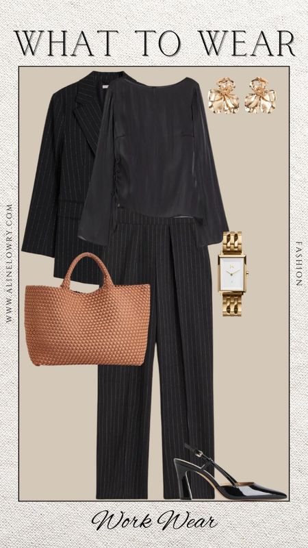 What to wear - for work. Work wear elegant outfit idea from H&M. 
#businesslook #businessfall