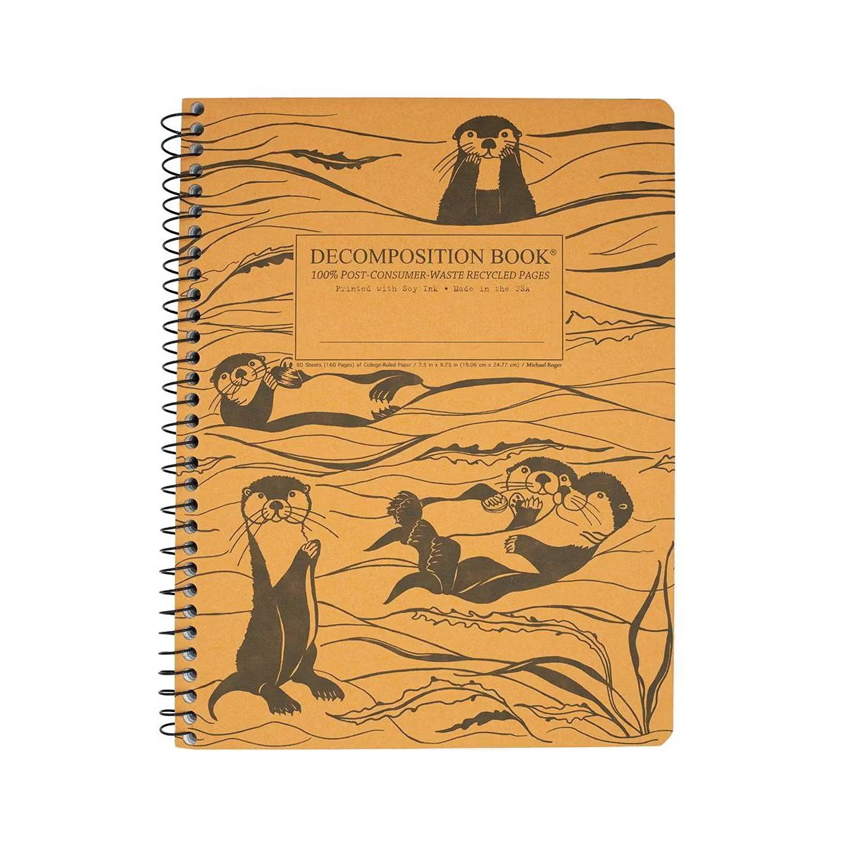 Decomposition Book 7.5"x9.75" 160 Pages College Ruled Spiral Notebook Otters | Target
