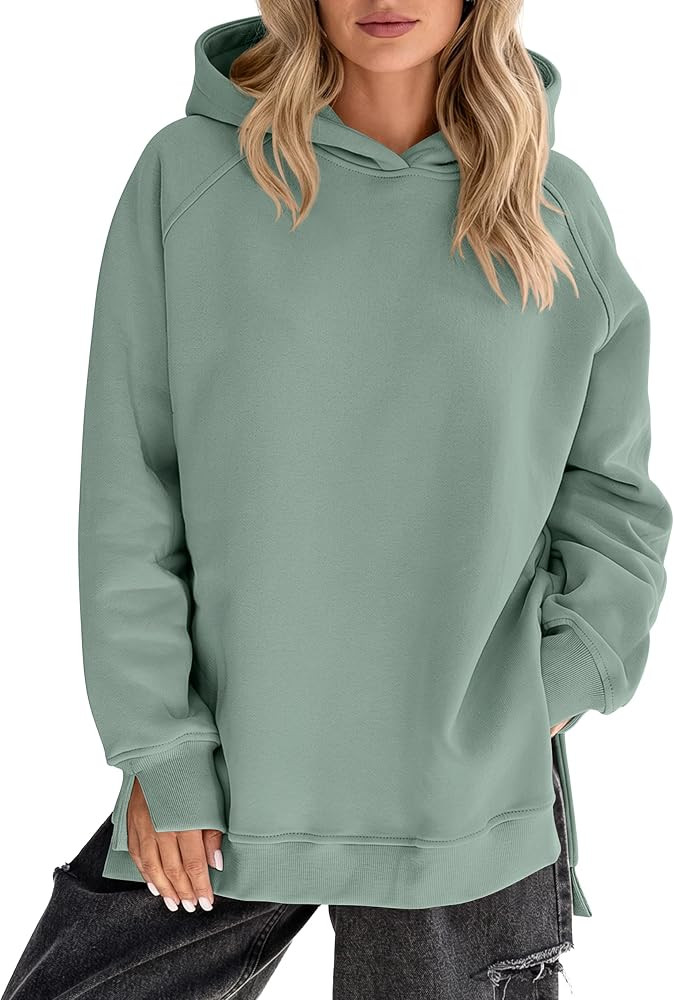 Raglan Long Sleeve Pullover Sweatshirts, Side Slit Tunic, Cozy Soft Tops, Casual Travel Going Out... | Amazon (US)