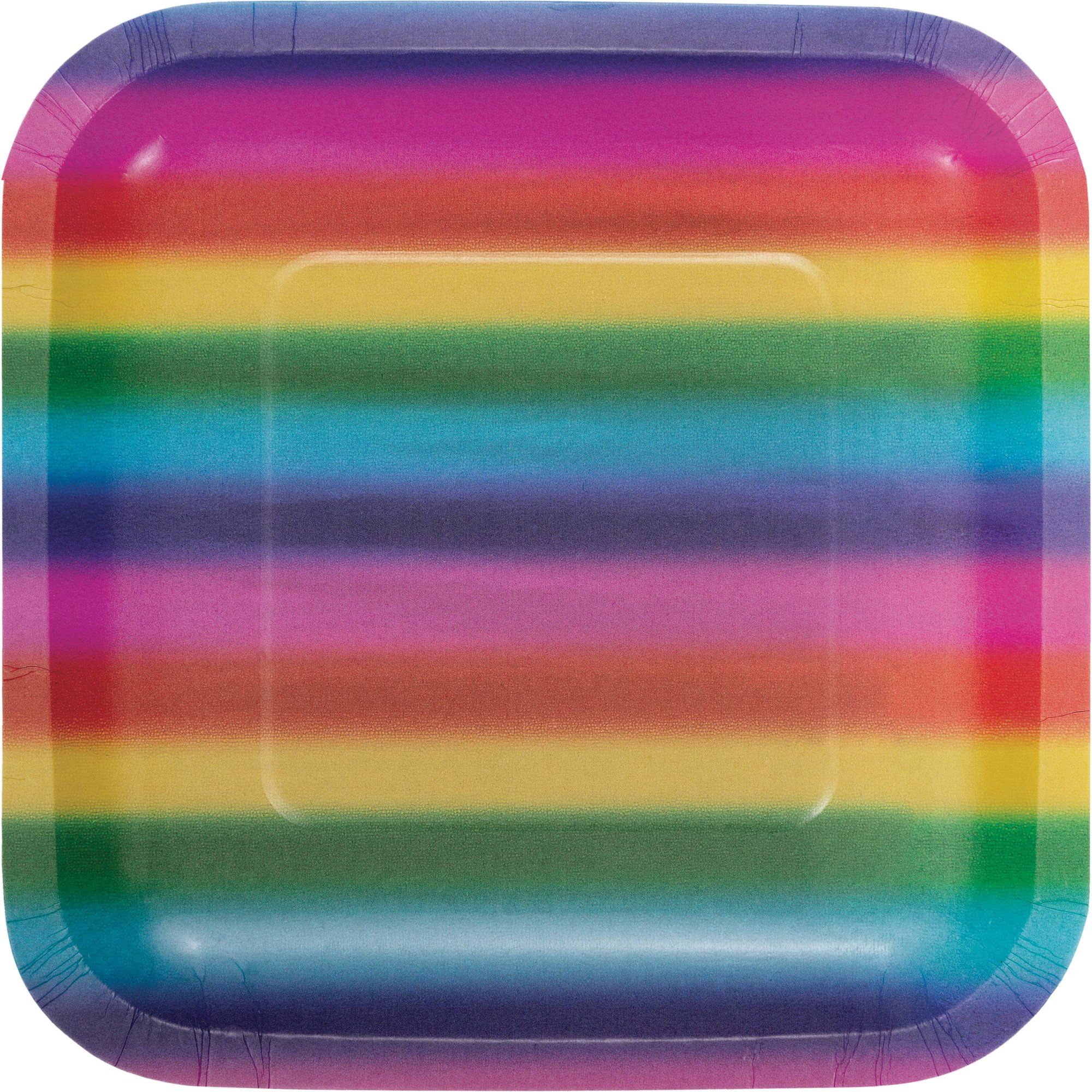 Rainbow Foil Birthday Dessert Paper Plates, 10 Count | Walmart (US)