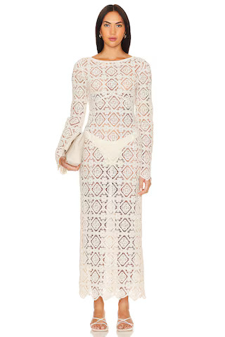 x REVOLVE Janis Crochet Maxi Dress in Cream | Revolve Clothing (Global)