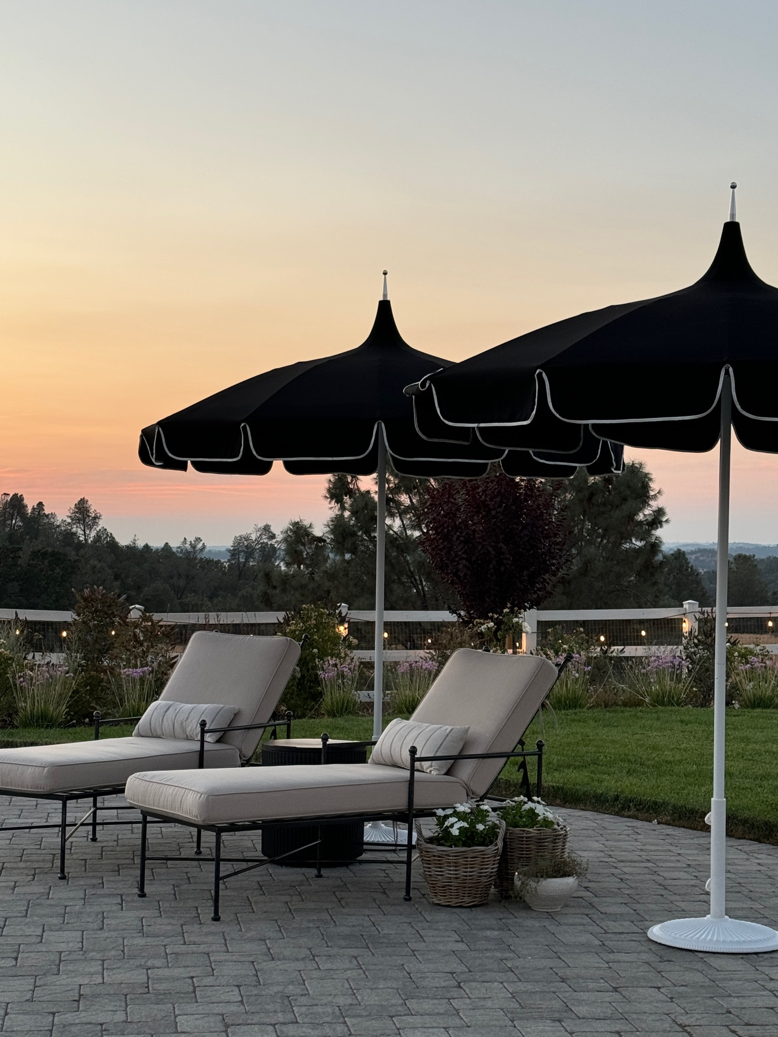 We have been loving our Sunbrella umbrellas!  The details are stunning!  Including these umbrella bases that are so strong!!!  We are also loving our new outdoor furniture!  So comfortable and the iron will last a lifetime!

#LTKFamily #LTKHome