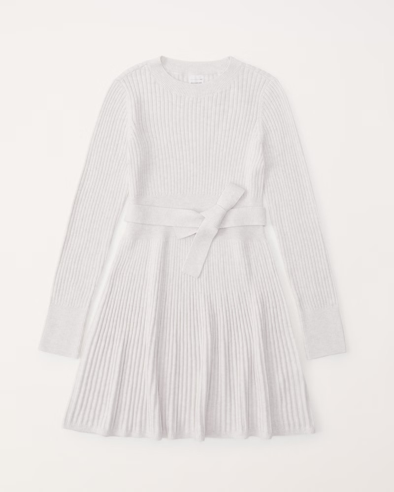 ribbed belted sweater dress | Abercrombie & Fitch (US)