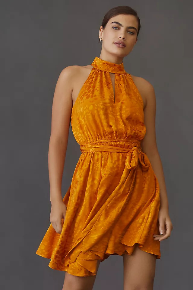 By Anthropologie Halter Neck Mini Dress | Anthropologie (US)