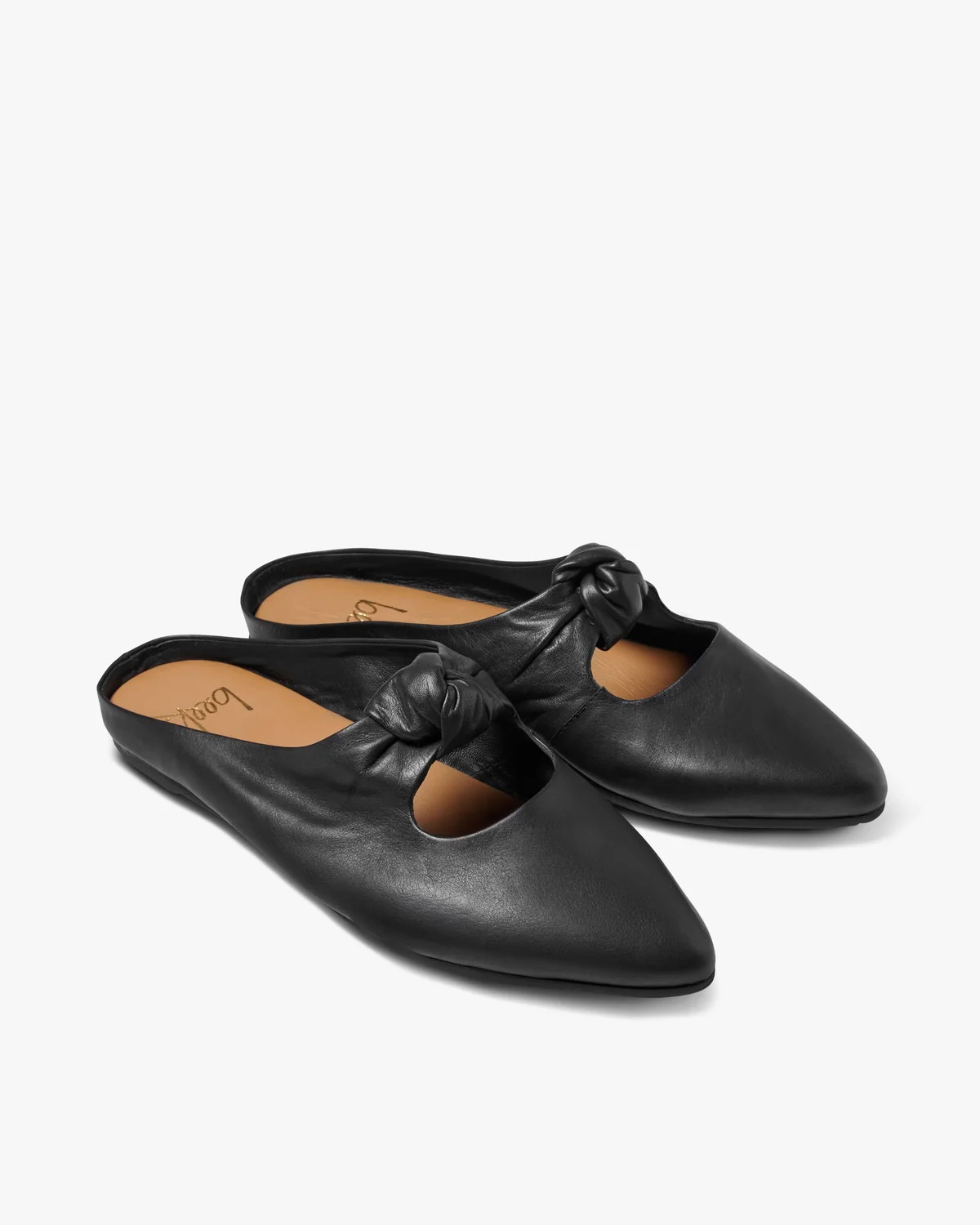 Noddy Leather Ballet Mule - Black | beek | beek