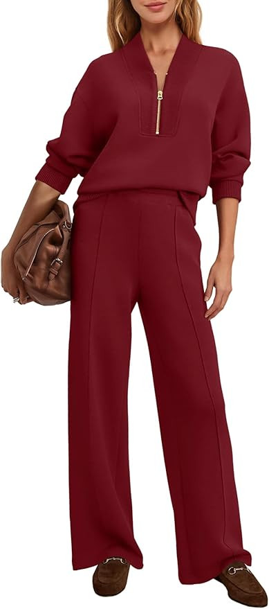 SENSERISE Womens Lounge Sets Sweatsuits 2 Piece Outfit Fall Matching Sweat Sets Airport Travel Ou... | Amazon (US)