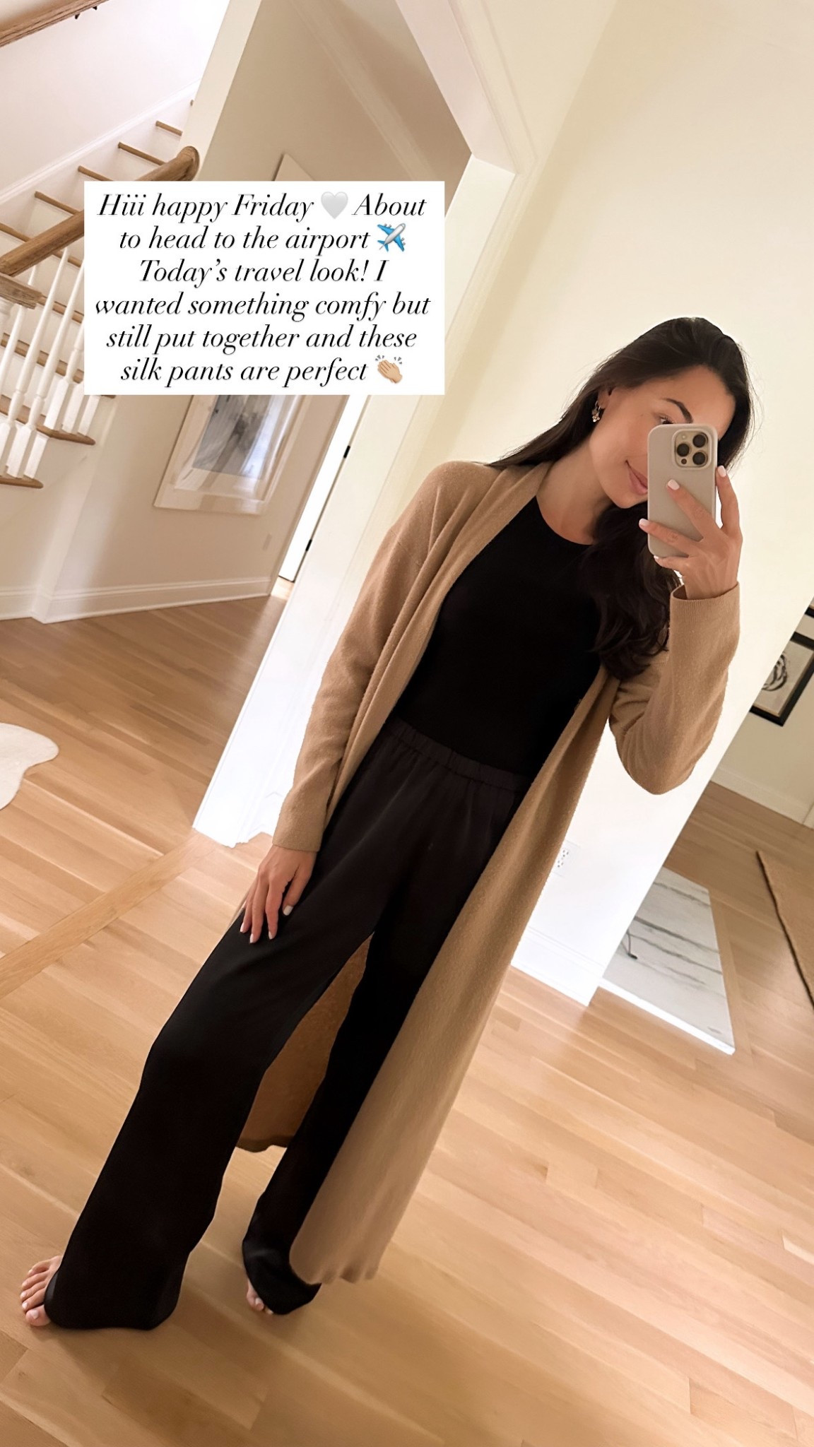 Travel outfit, fall outfit, cashmere draped cardigan, silk pants. Cardigan is Nadaam cashmere (old similar below.)

#LTKSeasonal #LTKWorkwear #LTKTravel
