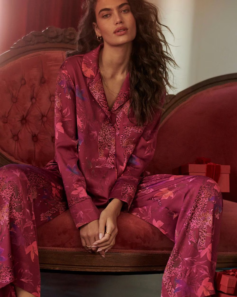 Long Sleeve Notch Collar Pajama Top | Soma | SOMA