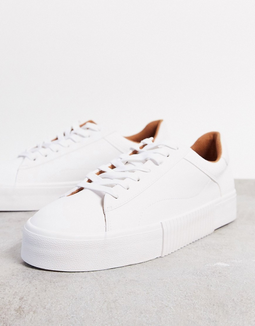 Bershka sneaker in white with Contrast embossed animal print sneakers | ASOS (Global)