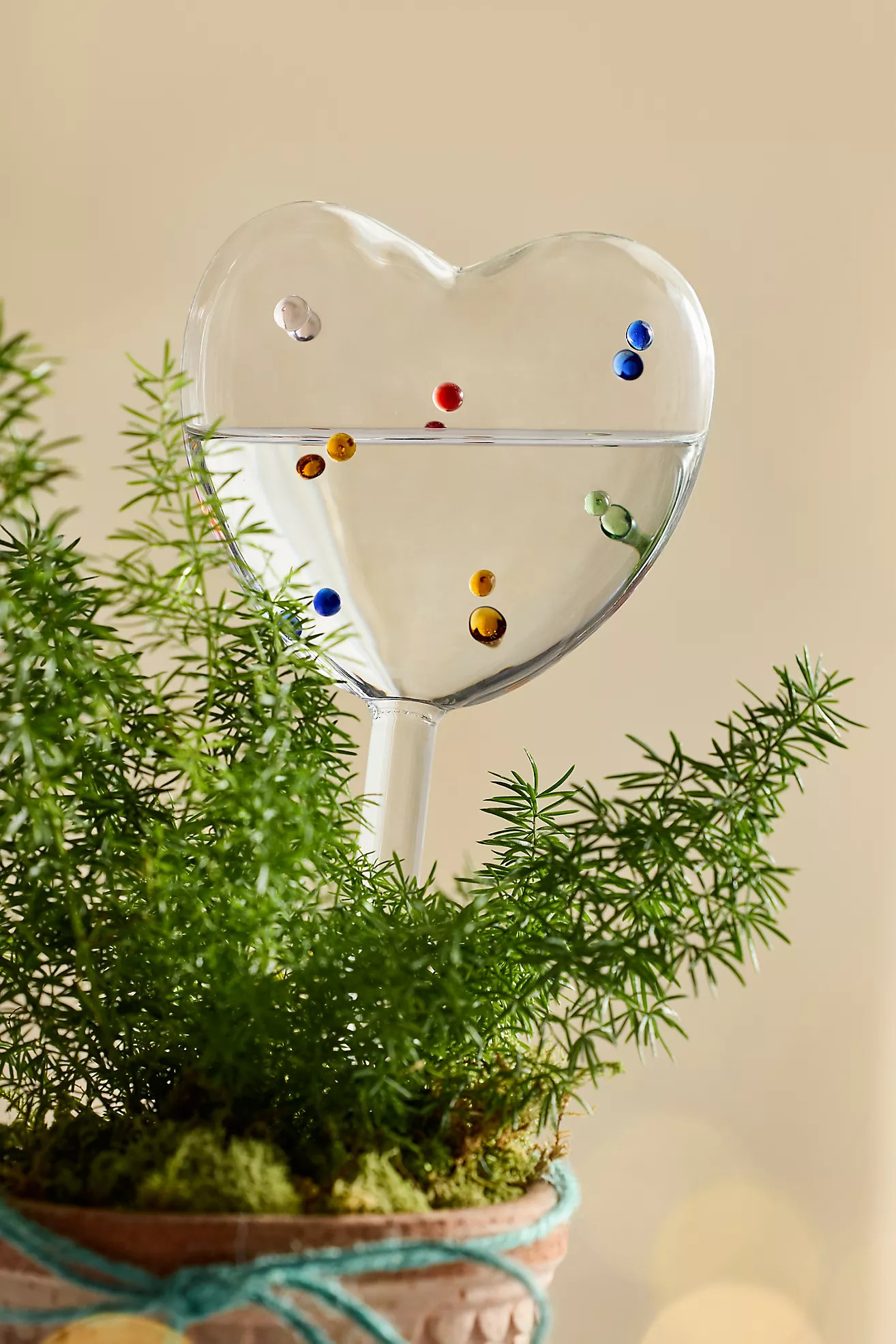 Confetti Glass Heart Watering Globes, Set of 2 | Terrain