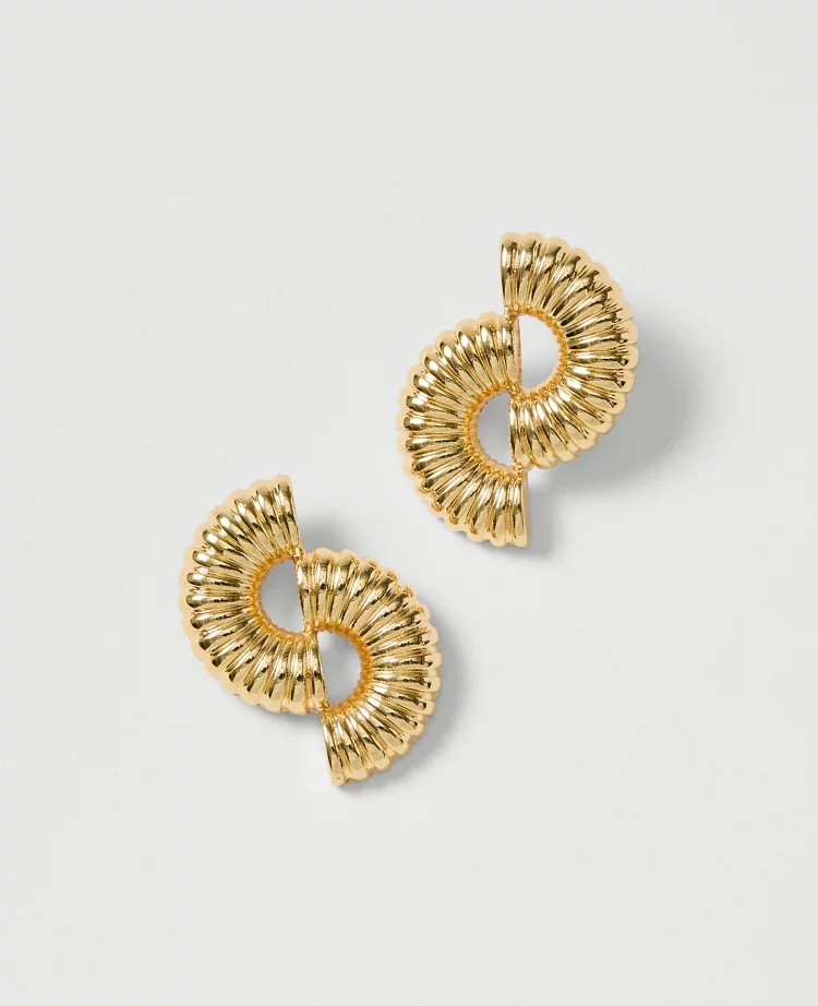 Textured Metal Stud Earrings | Ann Taylor