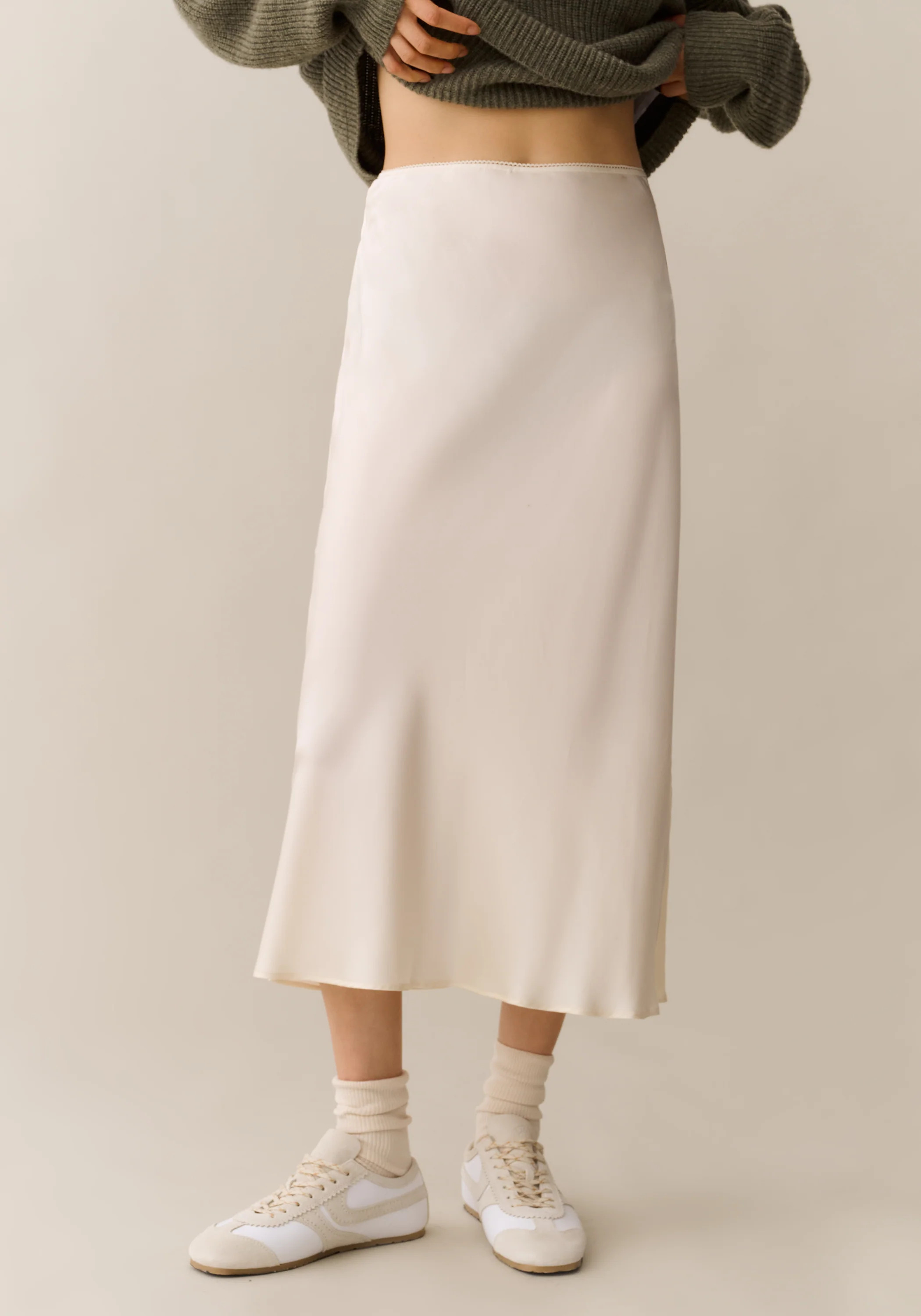 Alaia Silk Midi Skirt | Few Moda